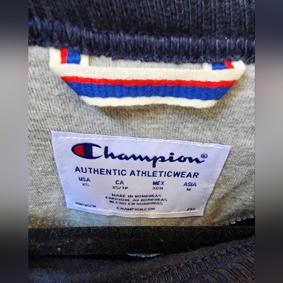 Champion Mens Fleece Pullover , XS ,Navy Blue - Picture 6 of 8